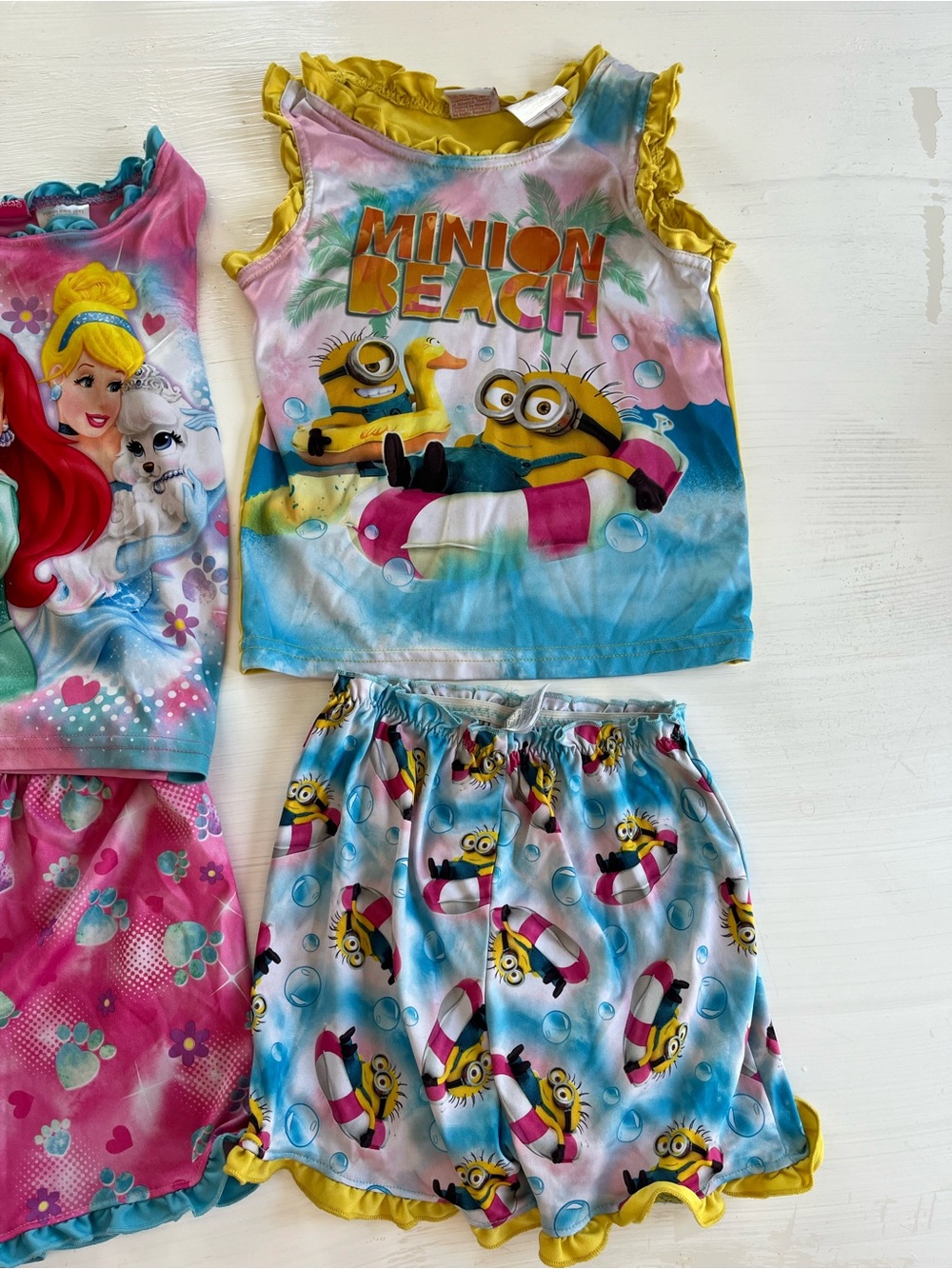 Disney Pink, Teal & Purple Toddler Girls Character Pajama Set Trio - Picture 4 of 6